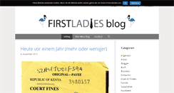 Desktop Screenshot of firstladiesblog.de